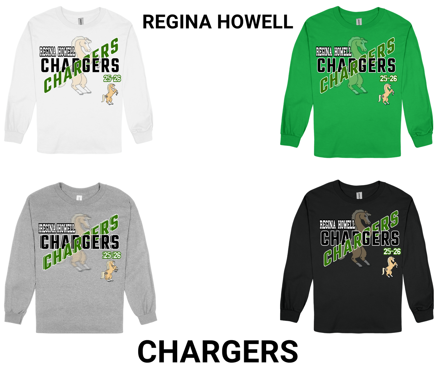Regina Howell Chargers-LONG SLEEVE SPIRIT SHIRT