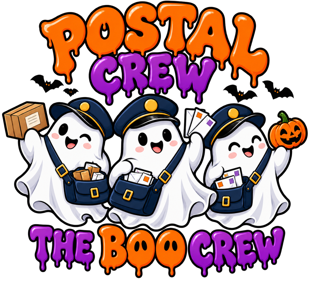 Postal Crew The Boo Crew — Halloween DTF Transfer — 4-inch