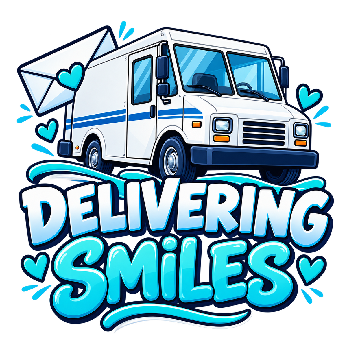 Delivering Smiles — Postal Worker DTF Transfer design