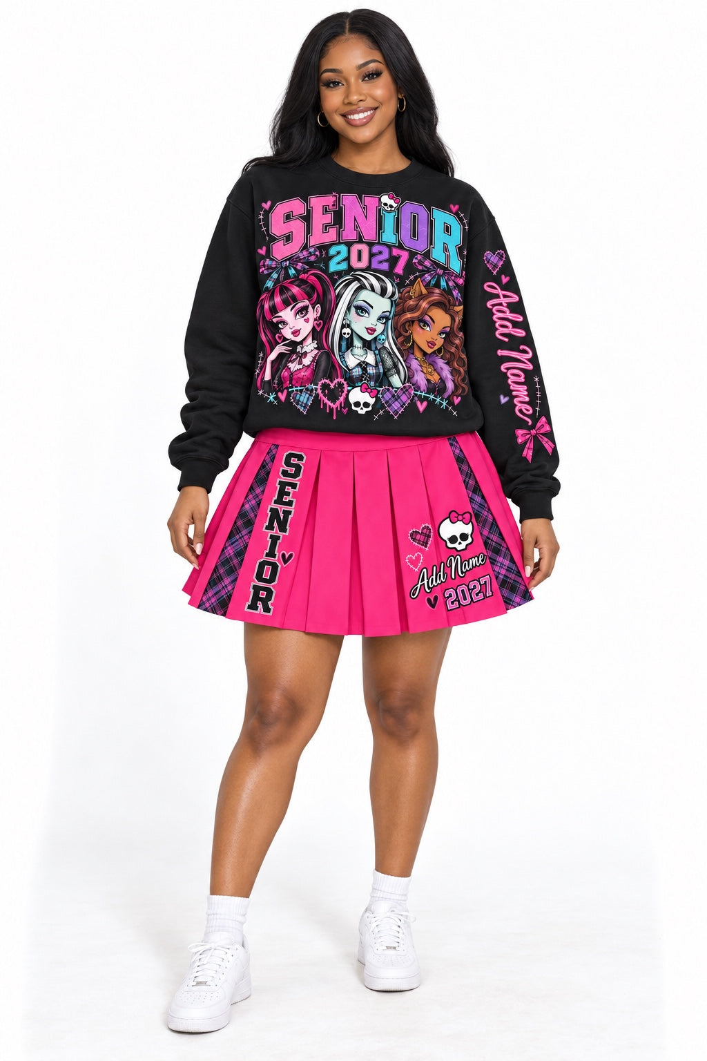 Monster High Senior 2027 Sweatshirt & Skirt Set mockup
