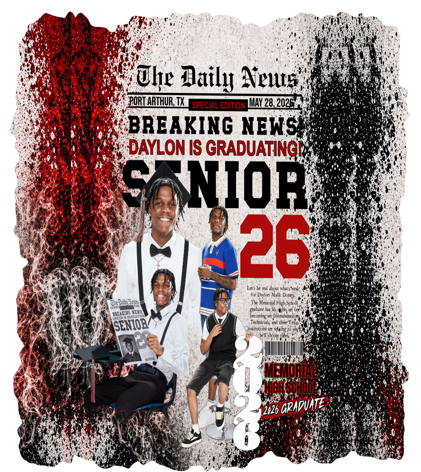 Daylon's Grad Shirt #2 (middle pic)
