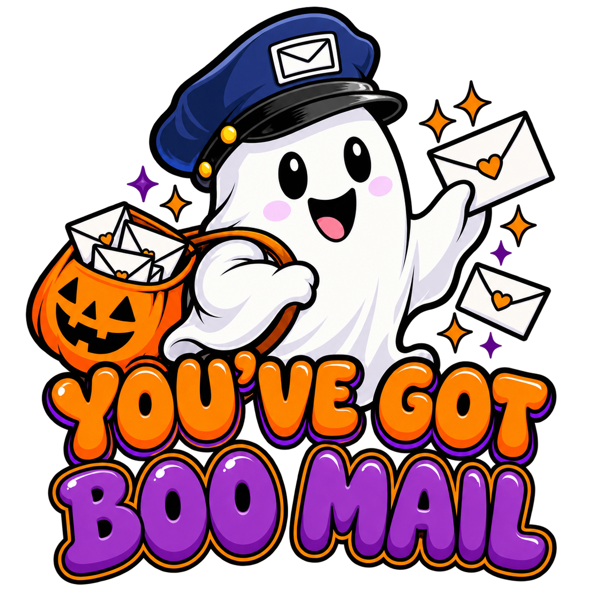 You've Got Boo Mail — Postal Halloween DTF Transfer — 4-inch