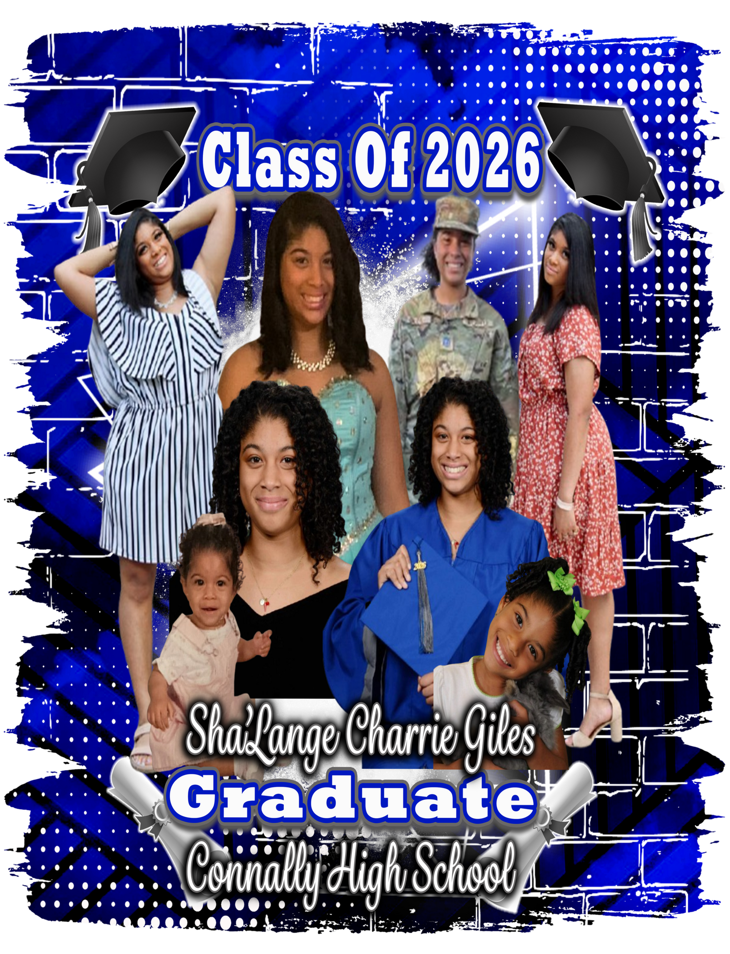 Family wearing matching outfits from the festive Graduation collection celebrating graduation day