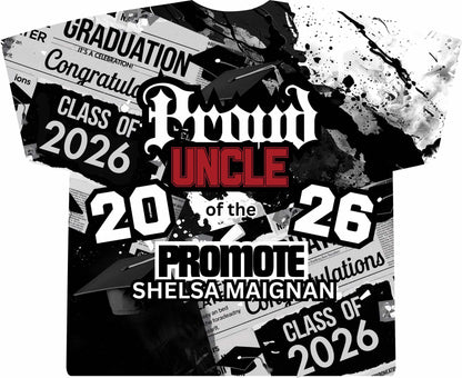 Shelsa Maignan 3d Grad Shirts Front/Back (Uncle)
