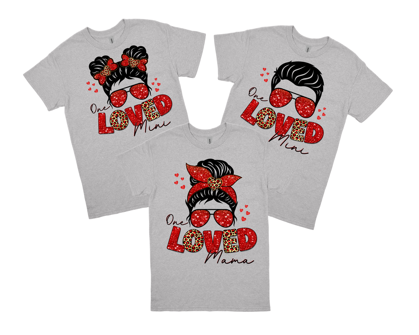 Mom, Daughter, and Son Valentine's Day Shirt