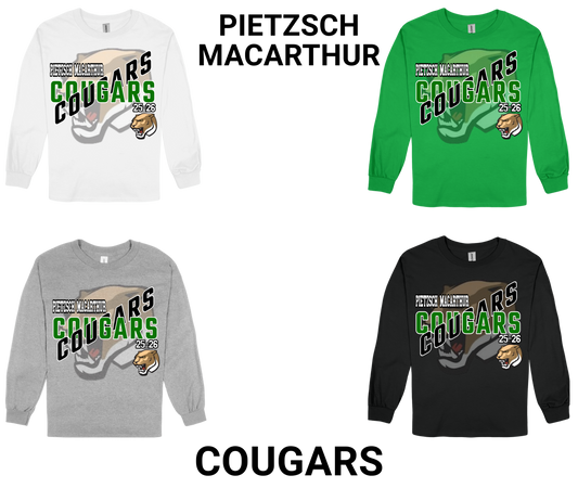 Pietzsch MacAurthur Cougars-LONG SLEEVE SPIRIT SHIRT