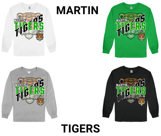 Martin Tigers-LONG SLEEVE SPIRIT SHIRT