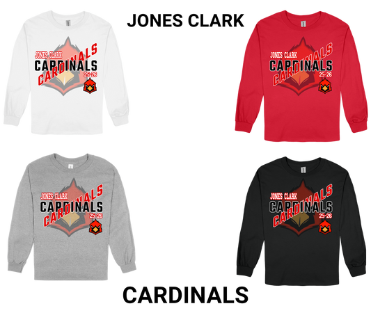 Jones Clark Cardinals-LONG SLEEVE SPIRIT SHIRT