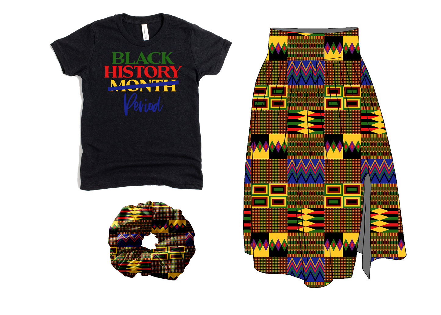 Black History Maxi Skirt Set