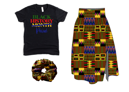 Black History Maxi Skirt Set