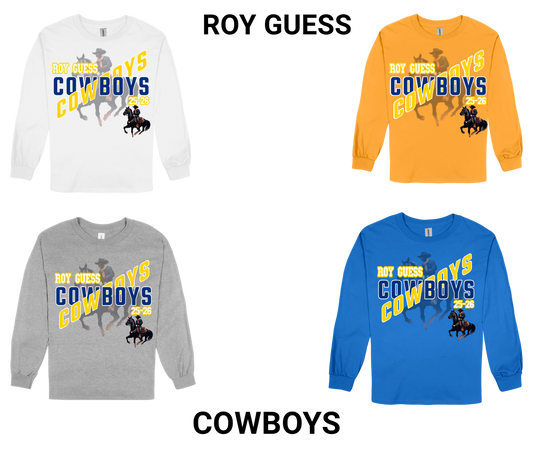 Roy Guess Cowboys-LONG SLEEVE SPIRIT SHIRT