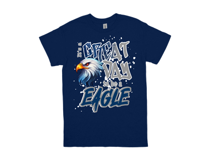 Dishman GREAT DAY TO BE A EAGLE navy blue school spirit t-shirt with eagle graphic