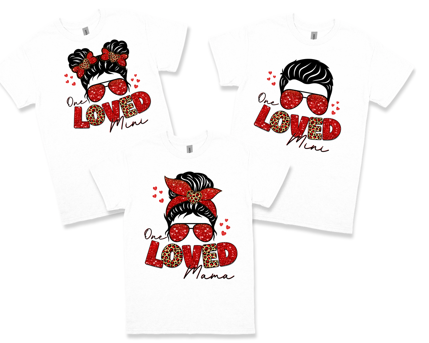 Mom, Daughter, and Son Valentine's Day Shirt