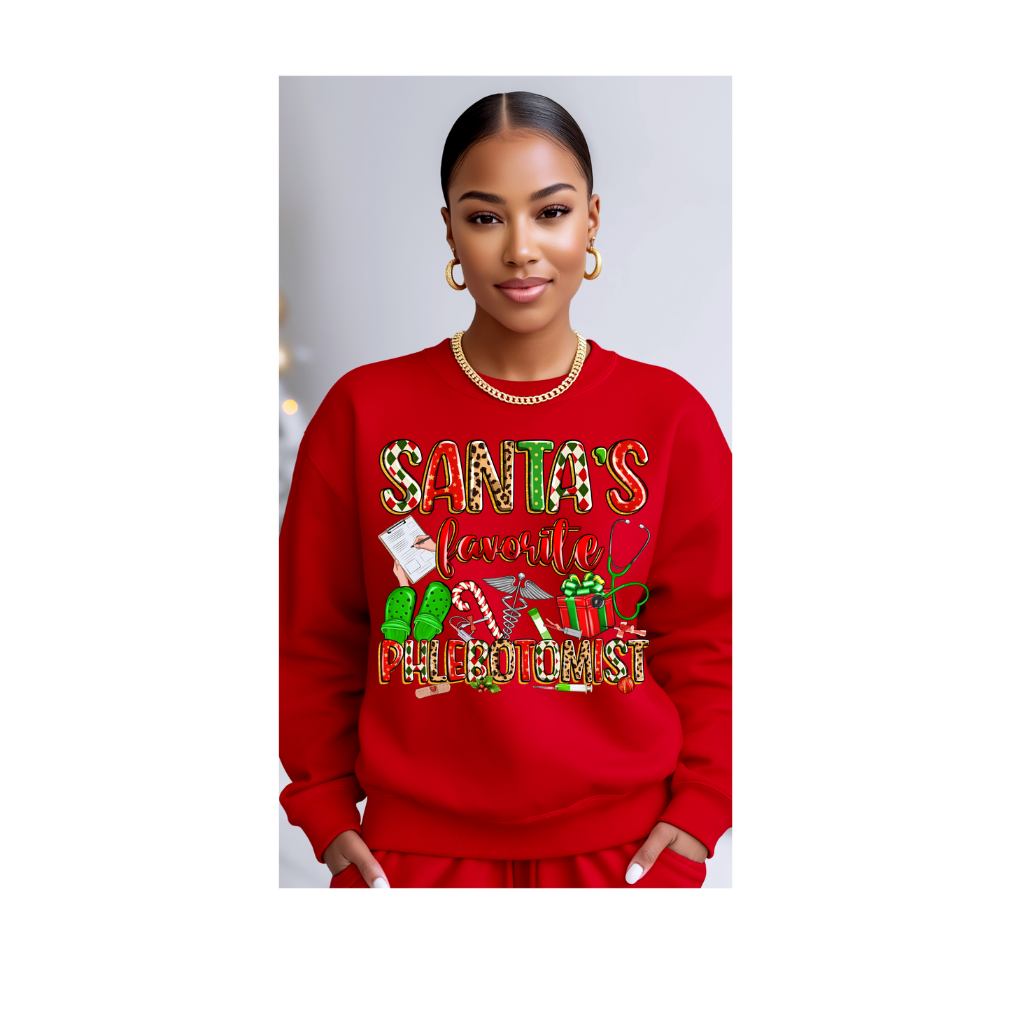 Santa's Favorite Phlebotomist Pullover
