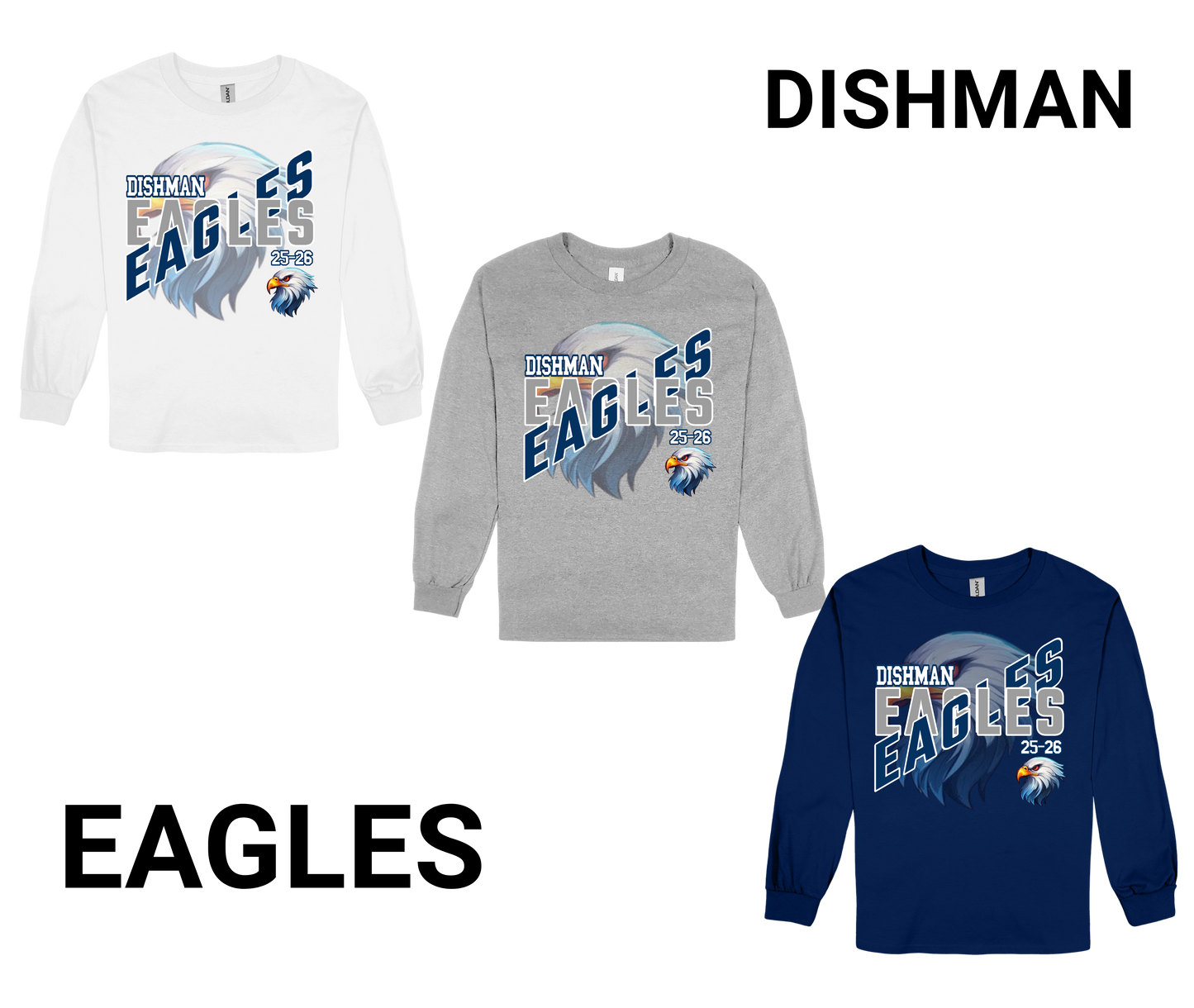 Dishman Eagles-LONG SLEEVE SPIRIT SHIRIT