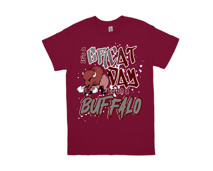 Smith M.S. maroon shirt with buffalo and "Great Day to Be a Buffalo" text design