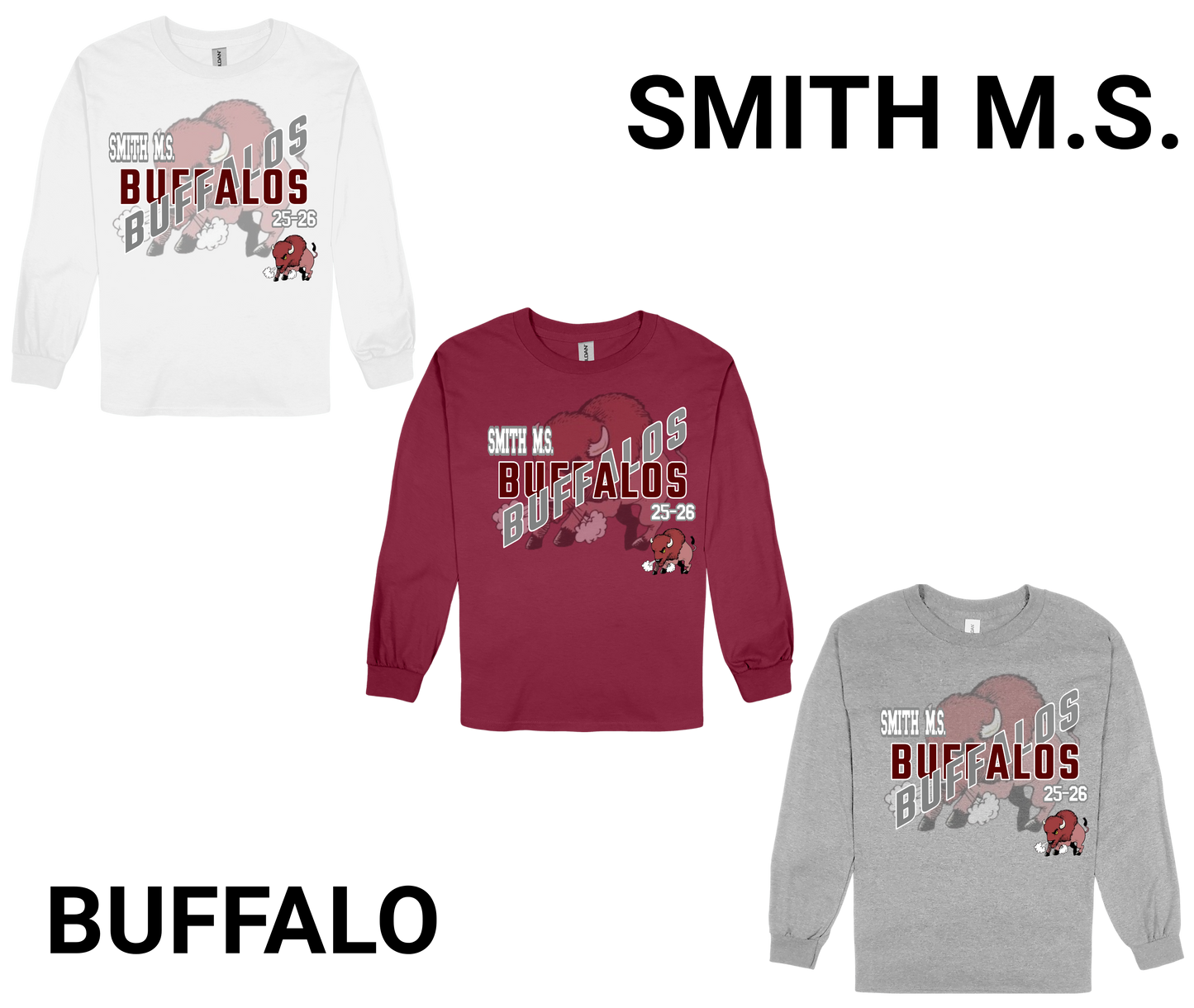 Smith Buffalos-LONG SLEEVE SPIRIT SHIRT