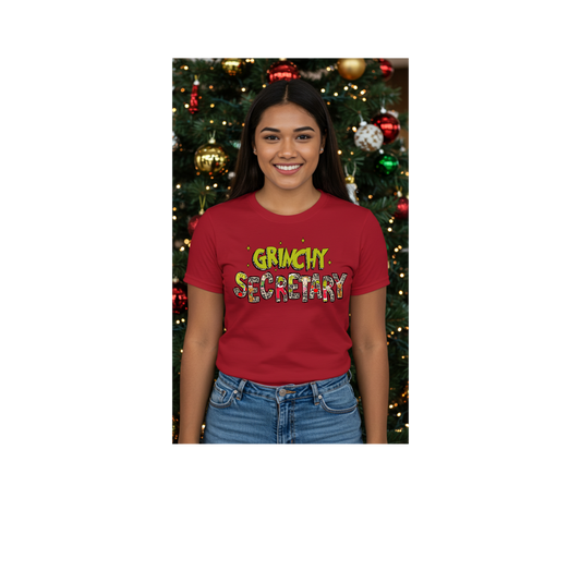 Grinchy School Secretary Shirt