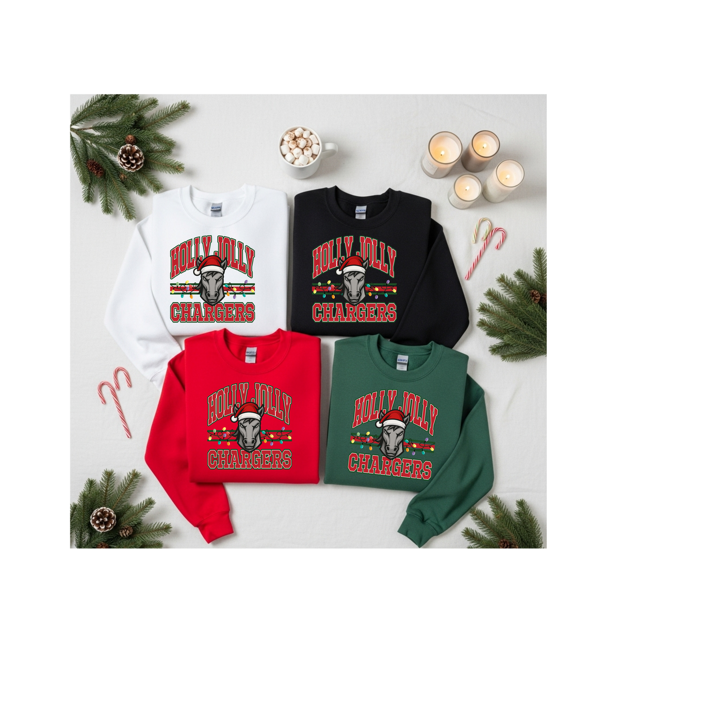 Holly Jolly Chargers pullover