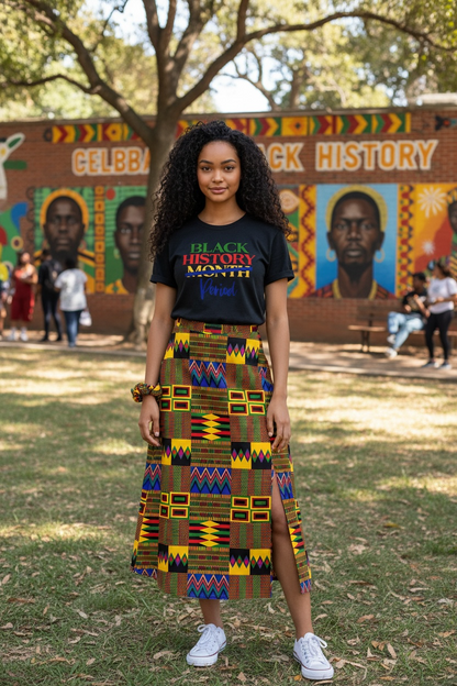 Black History Maxi Skirt Set