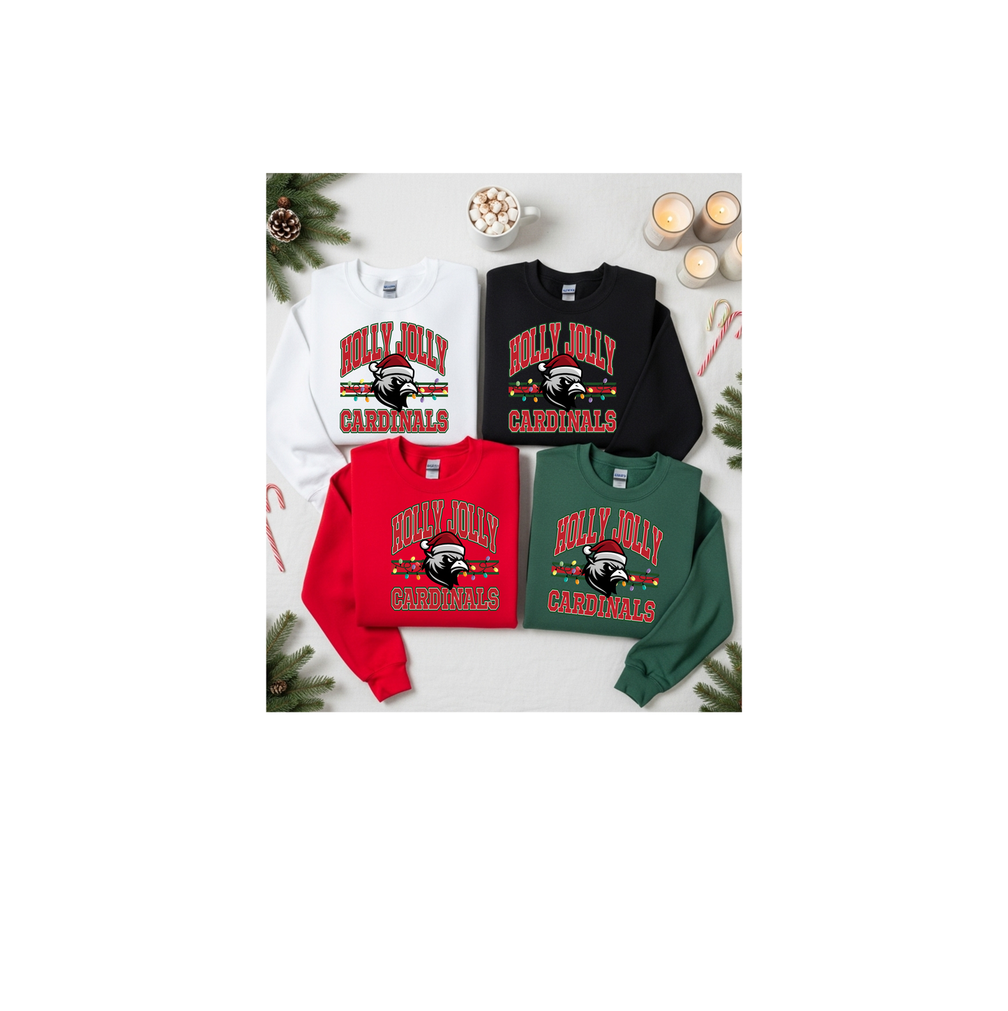 Holly Jolly Cardinals Pullover