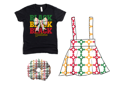Black History Shirt,Skirt, Scrunchie Set