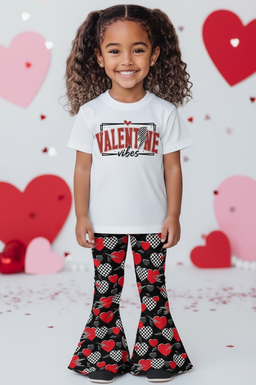 Valentine's Day Pants Set with Scrunchie