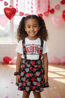 Valentine's Day Skirt Set with Scrunchie