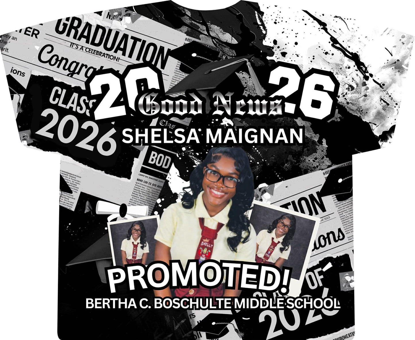 Shelsa Maignan 3d Grad Shirts Front/Back (Best friend)