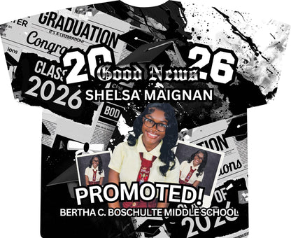 Shelsa Maignan 3d Grad Shirts Front/Back (Best friend)