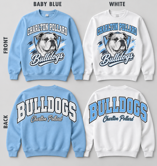 Charlton Pollard Bulldogs front and back pullovers in Baby Blue and White