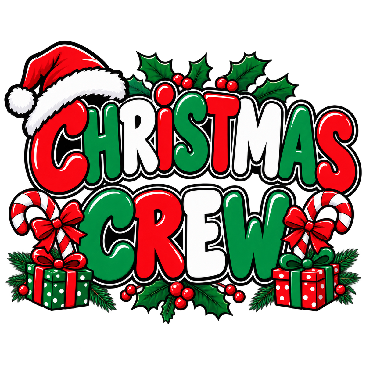 Christmas Crew — Family Christmas DTF Transfer design