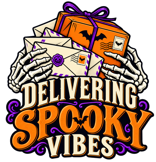 Delivering Spooky Vibes — Postal Halloween DTF Transfer — 4-inch