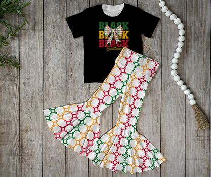 Girls Black History Outfit w/ scrunchie