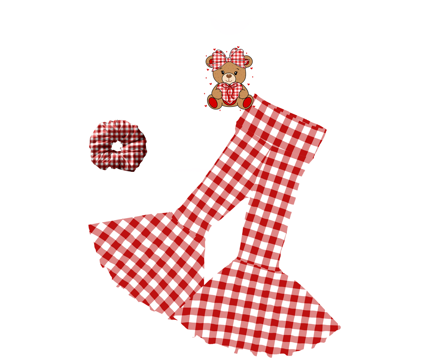 Valentine's Day Pants Set with Scrunchie