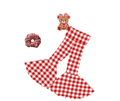 Valentine's Day Pants Set with Scrunchie