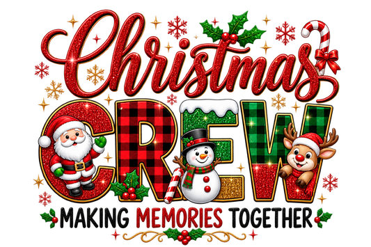 Christmas Crew — Holiday Characters dtf artwork
