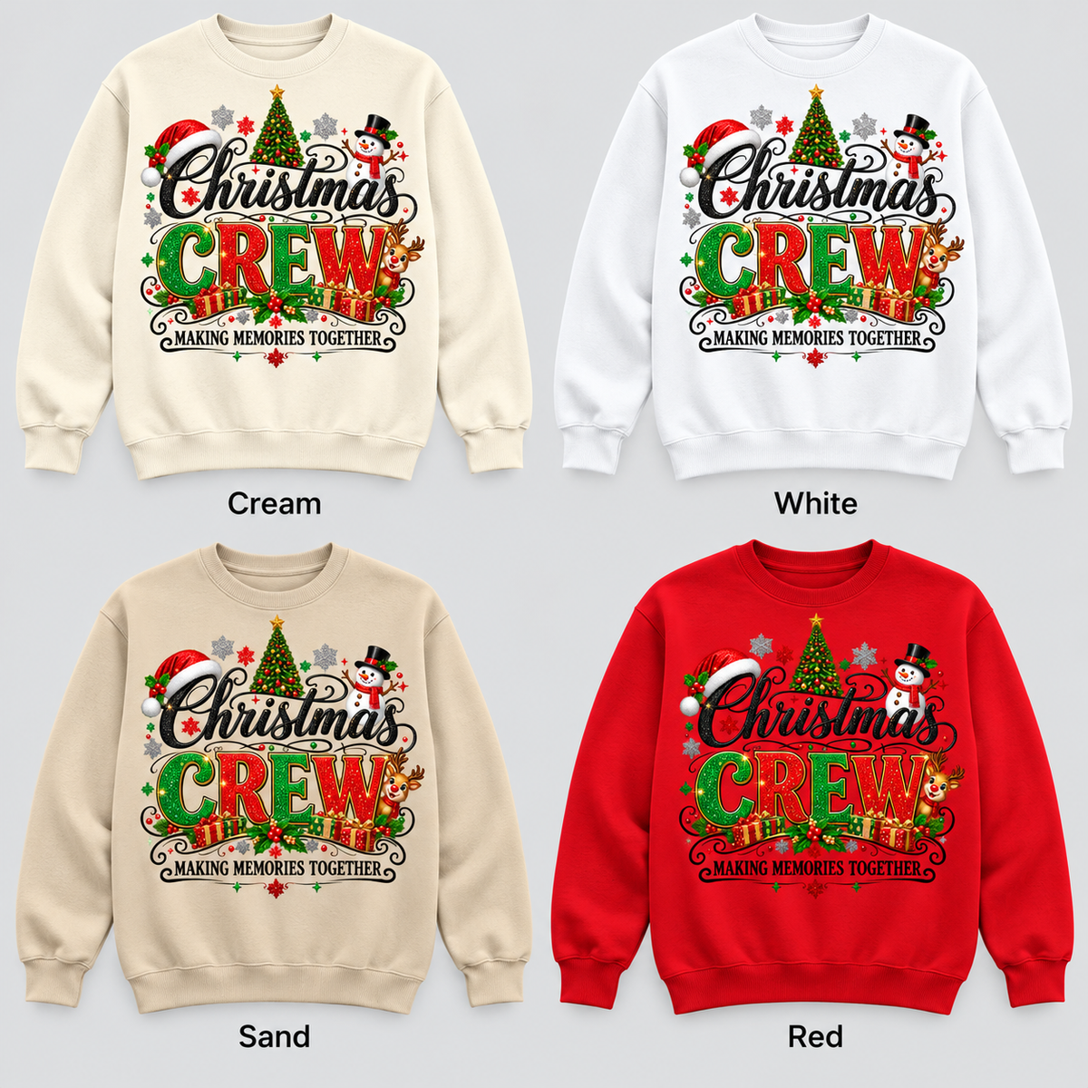 Christmas Crew — Classic Memories pullover color options