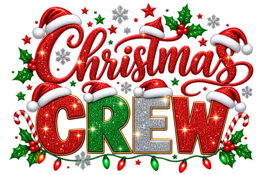 Christmas Crew — Santa Hats dtf artwork