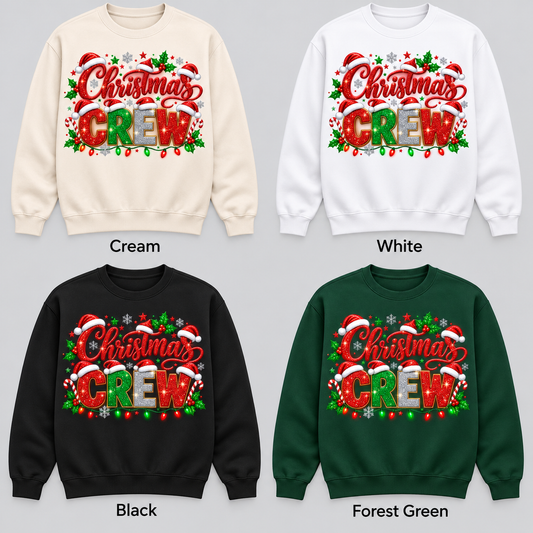 Christmas Crew — Santa Hats pullover color options