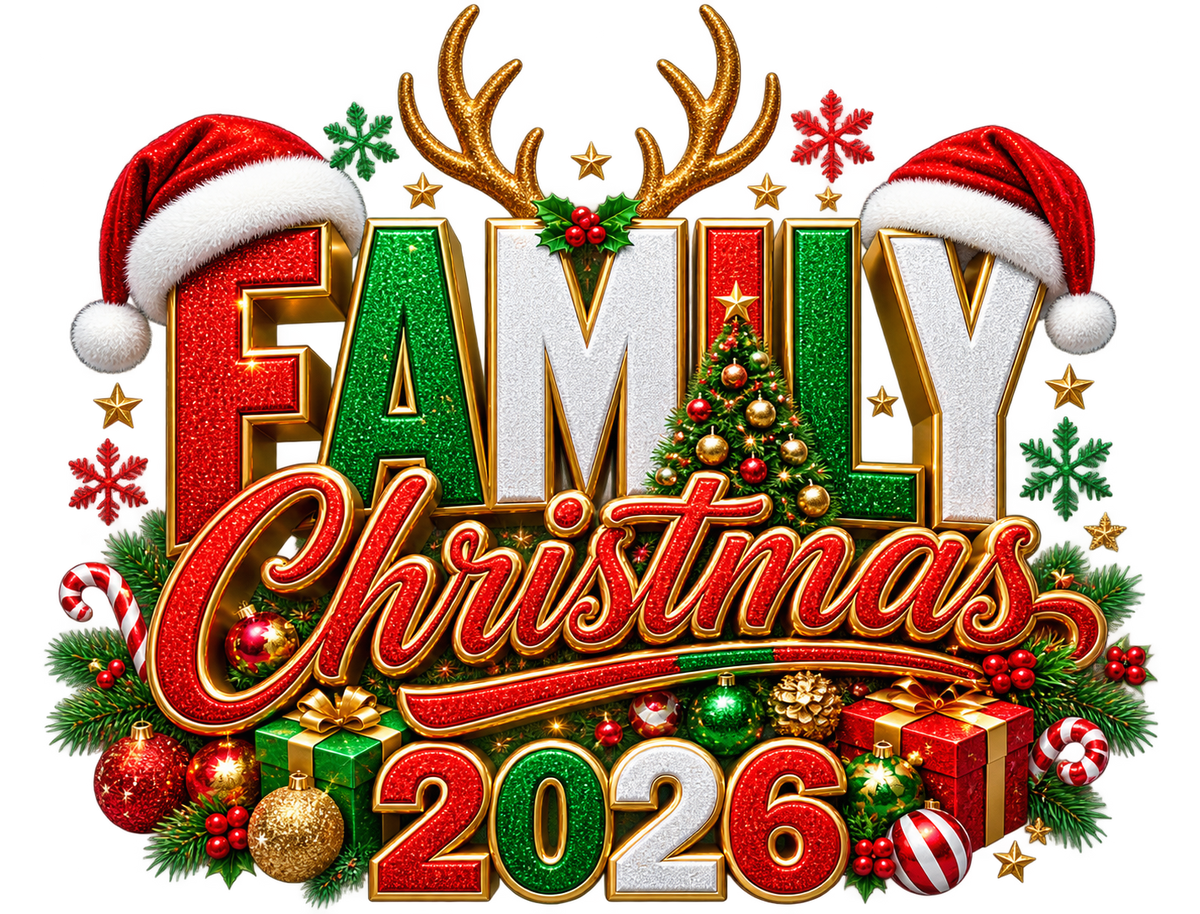 Family Christmas 2026 dtf artwork