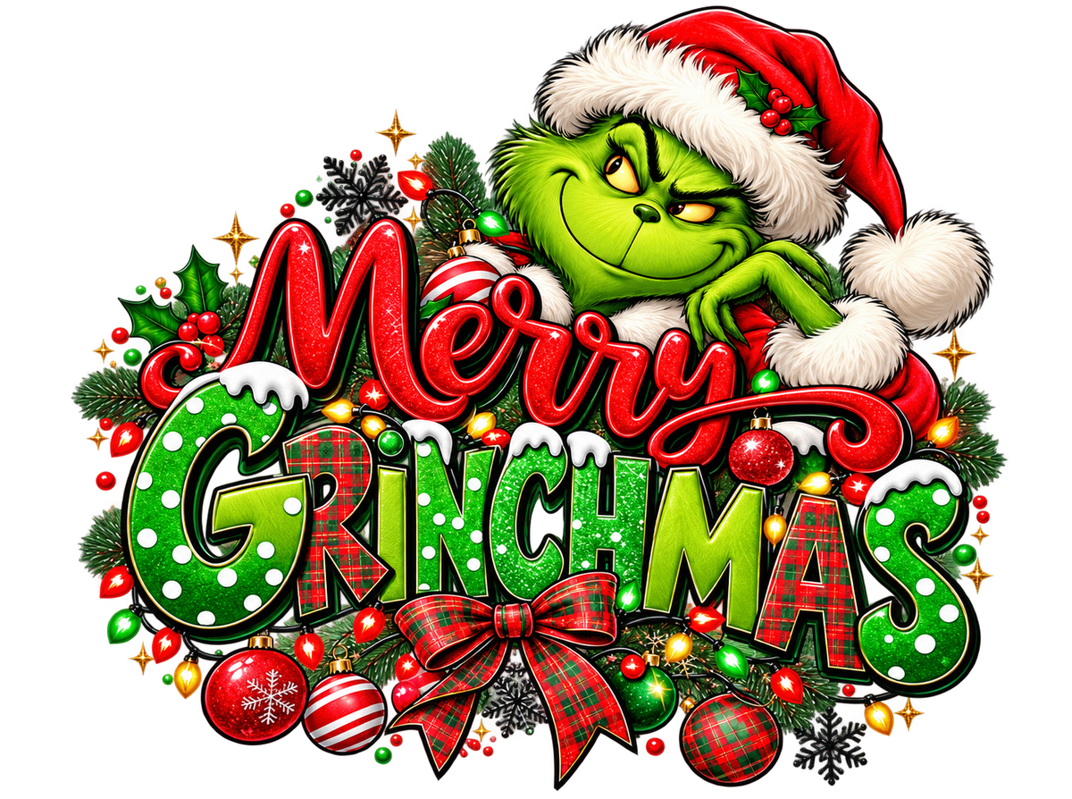 Merry Grinchmas — Holiday Character dtf artwork