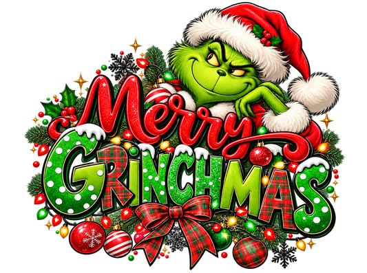 Merry Grinchmas — Holiday Character dtf artwork