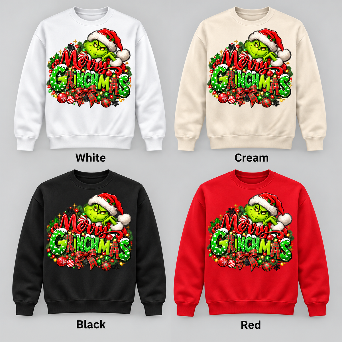 Merry Grinchmas — Holiday Character pullover color options