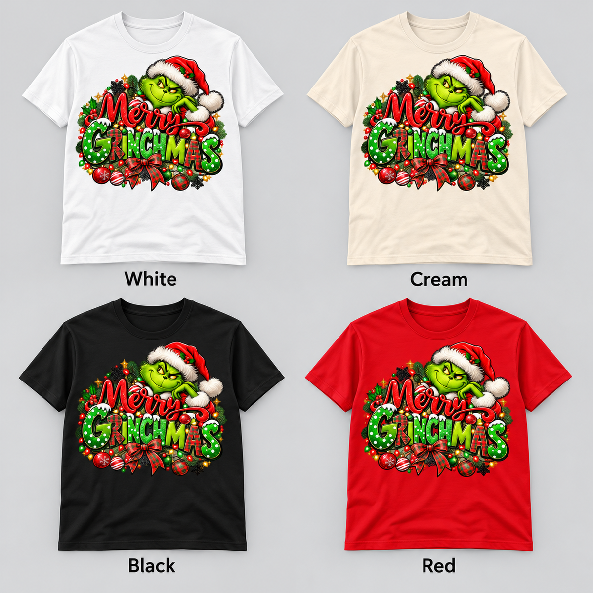 Merry Grinchmas — Holiday Character shirt color options