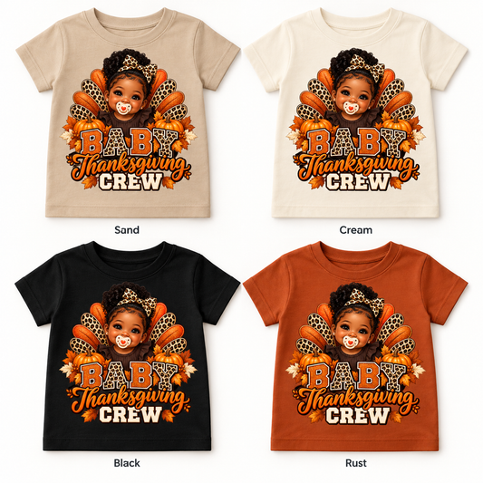 Baby Thanksgiving Crew — T-Shirt color options mockup
