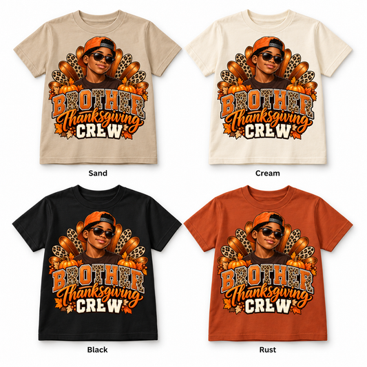 Brother Thanksgiving Crew — T-Shirt color options mockup