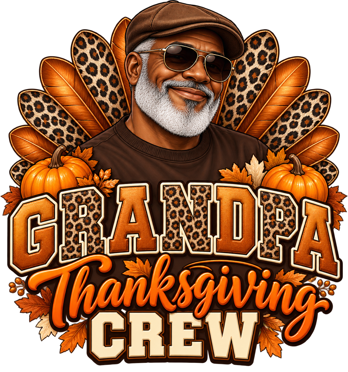 Grandpa Thanksgiving Crew — DTF Print design
