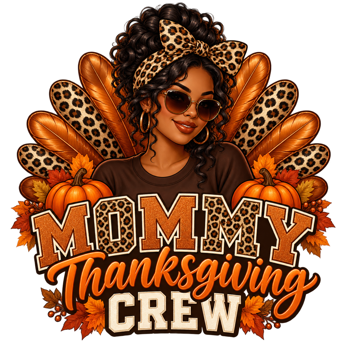 Mommy Thanksgiving Crew — DTF Print design