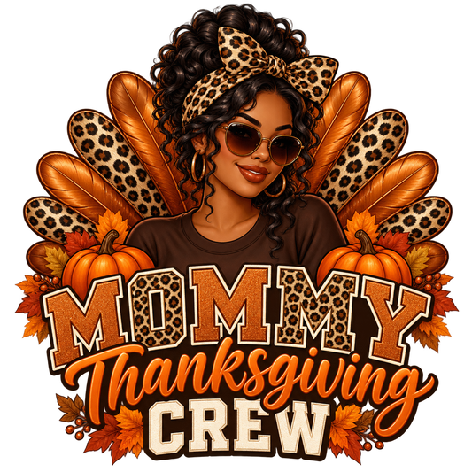 Mommy Thanksgiving Crew — DTF Print design